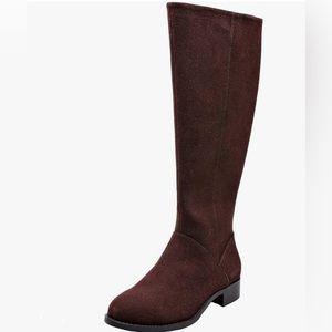 Like New Brown Knee High Boots Wide Calf Size 8